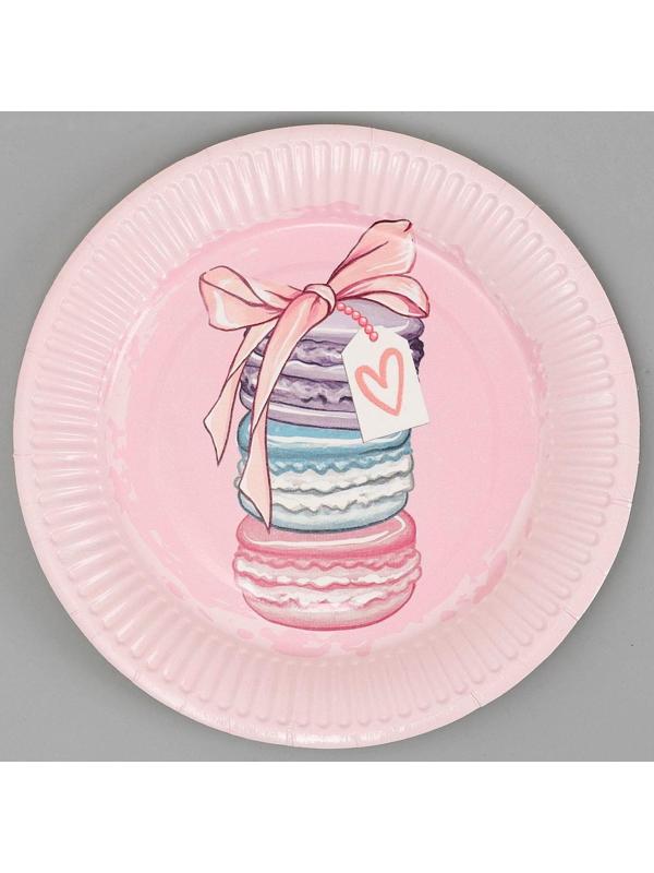 Тарелка бумажная «Пироженки», 18 см