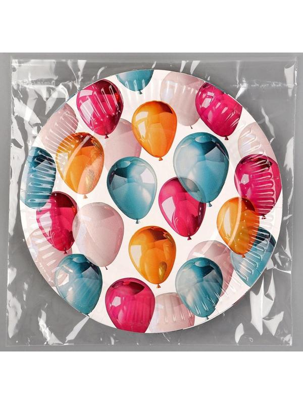 Тарелка бумажная «Шары», 18 см