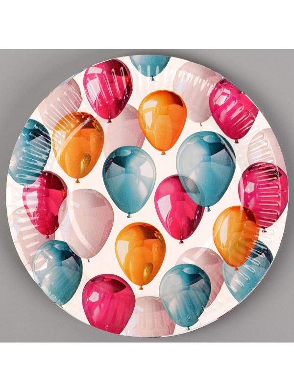 Тарелка бумажная «Шары», 18 см
