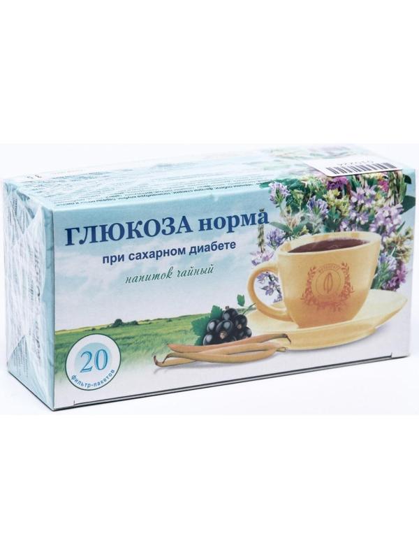 Травяной сбор «Глюкоза норма. Противодиабетический», фильтр-пакет, 20 шт,