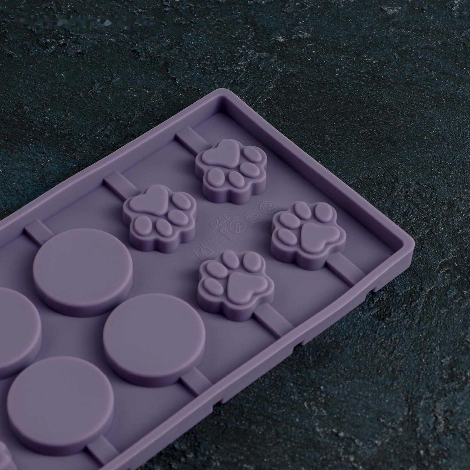 Форма для леденцов Доляна «Вкусная сладость», 26,5×11,5 см, 12 ячеек, цвет МИКС