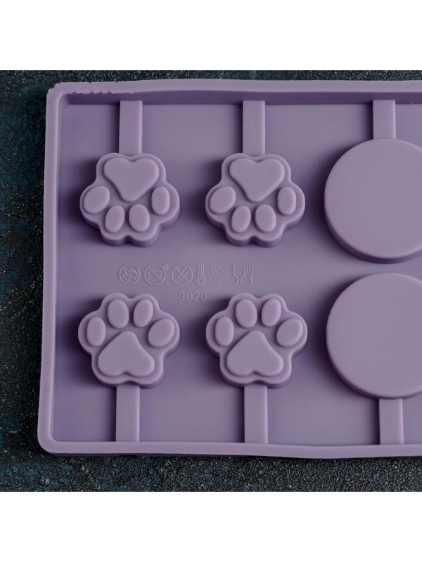 Форма для леденцов Доляна «Вкусная сладость», 26,5×11,5 см, 12 ячеек, цвет МИКС