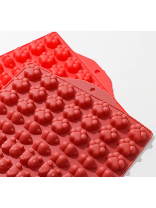 Форма для мармелада Доляна «Мяу», 17,5×18 см, 56 ячейки, цвет МИКС