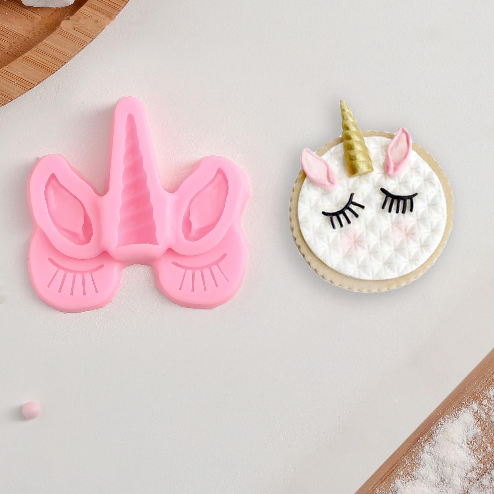 Молд «Взгляд единорога», 6,5×6,5 см, цвет розовый