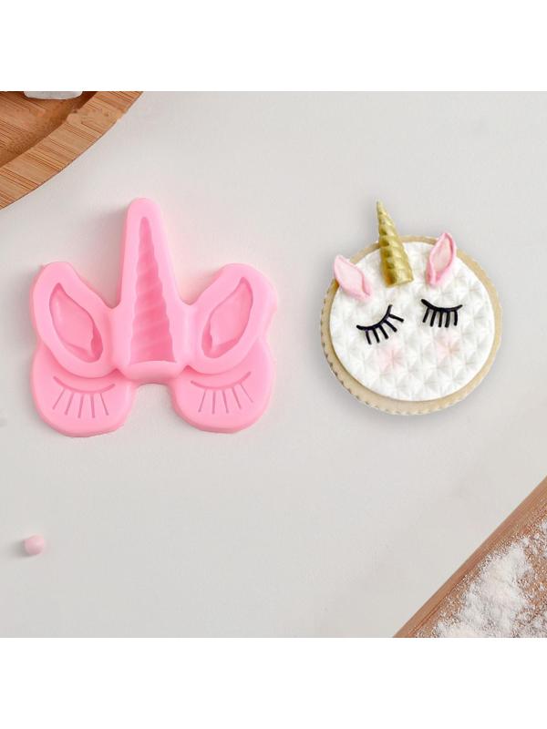 Молд «Взгляд единорога», 6,5×6,5 см, цвет розовый