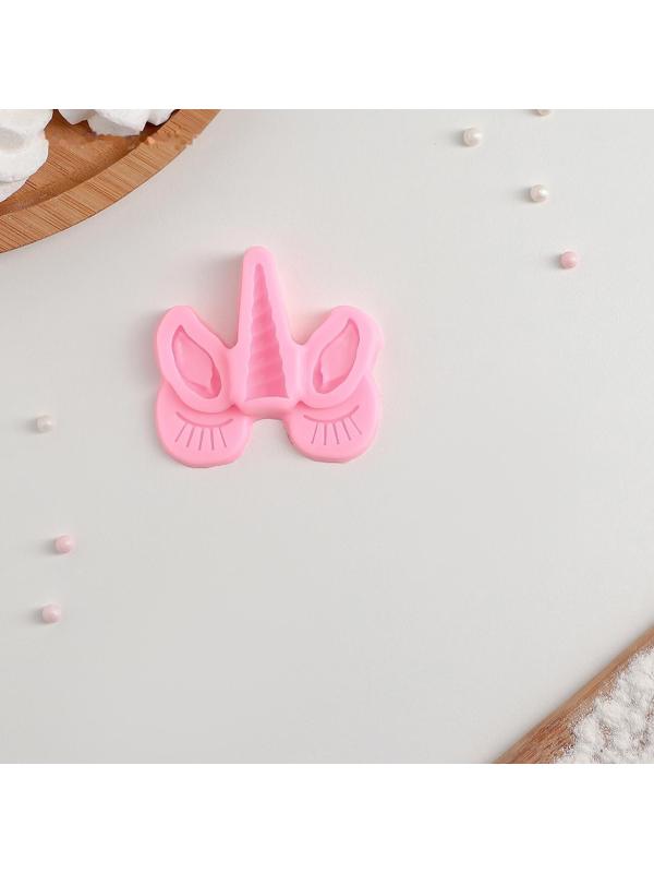 Молд «Взгляд единорога», 6,5×6,5 см, цвет розовый