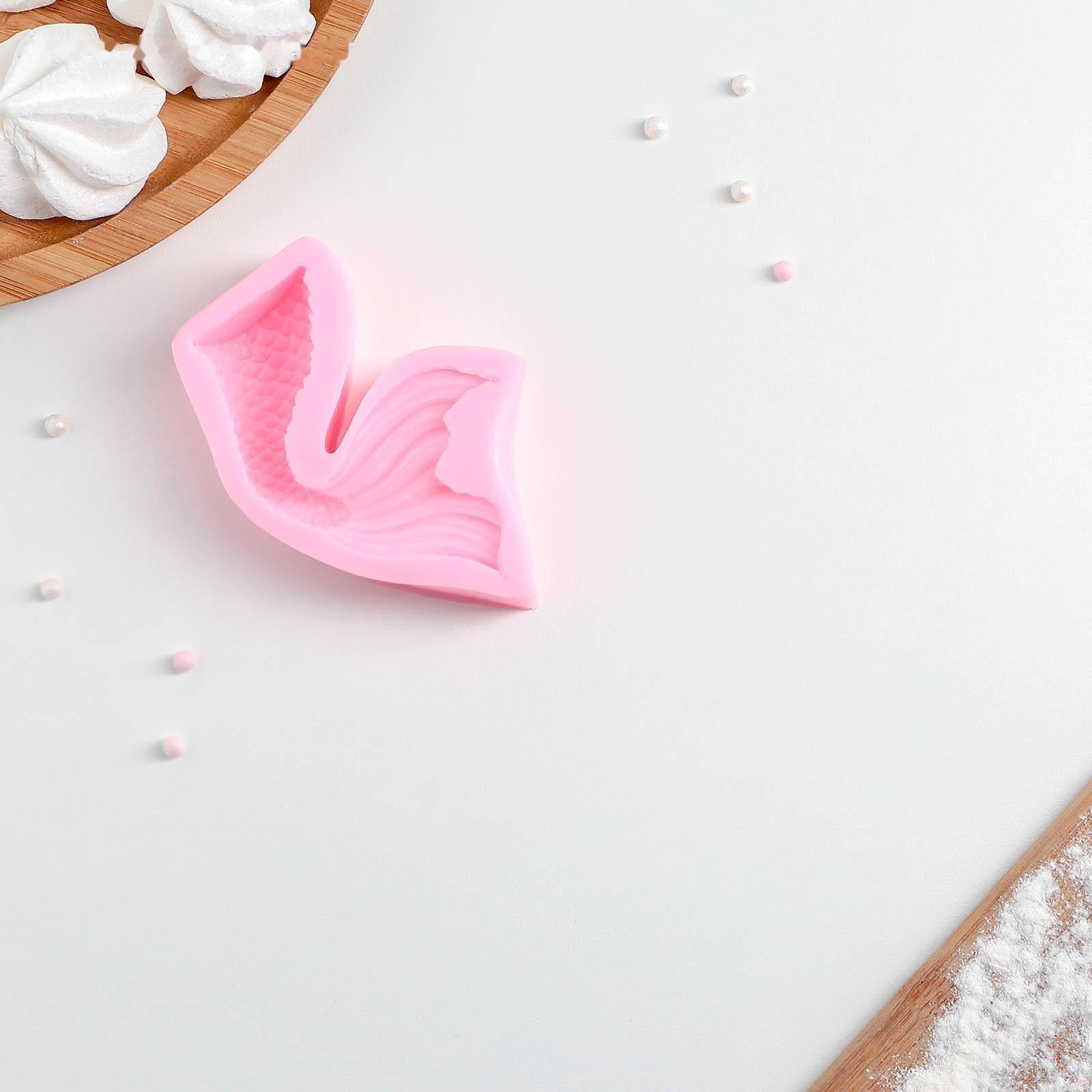 Молд «Хвост русалки», 10×5,8 см, цвет розовый