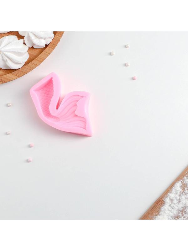 Молд «Хвост русалки», 10×5,8 см, цвет розовый