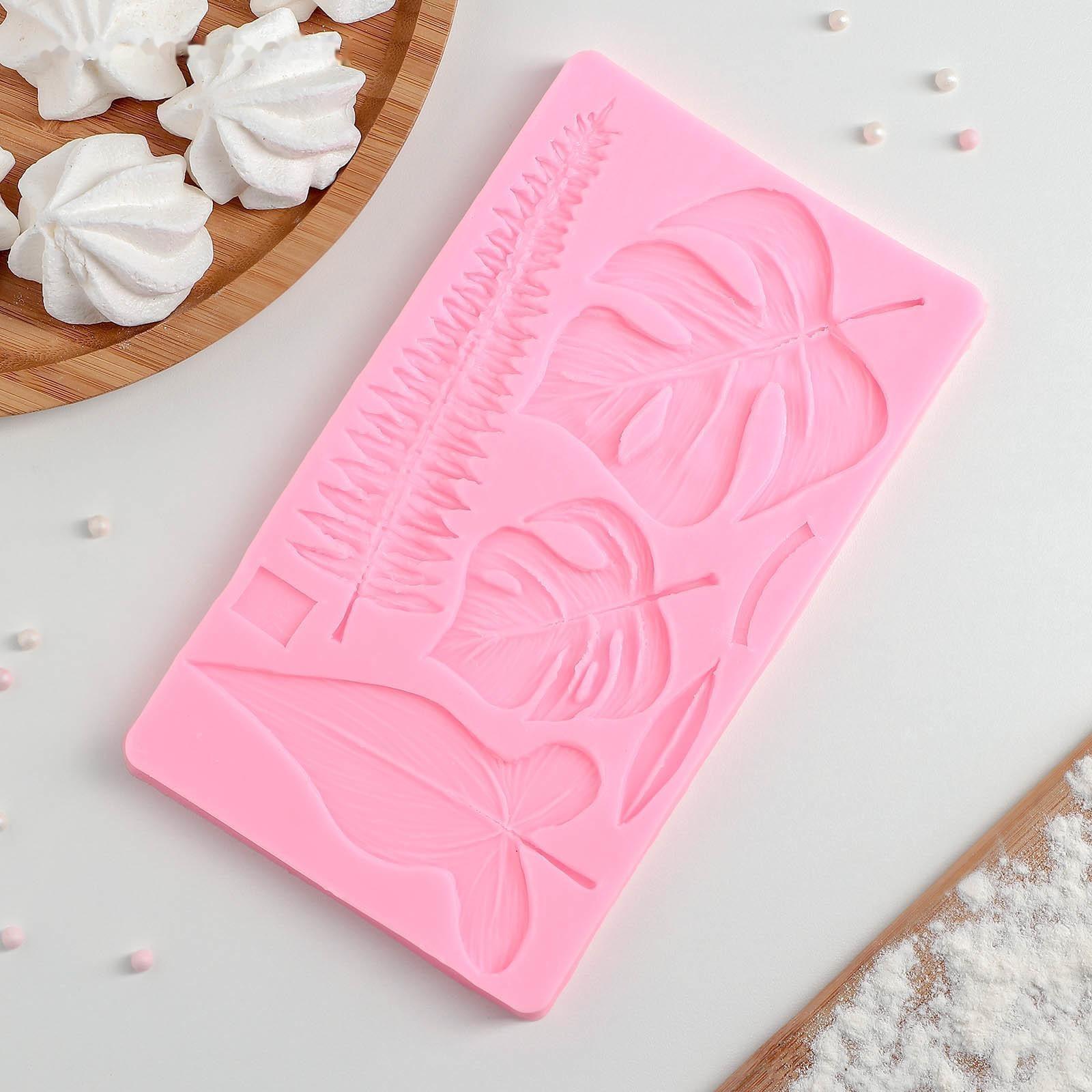 Молд «Тропические листья», 20,7×12 см, цвет МИКС