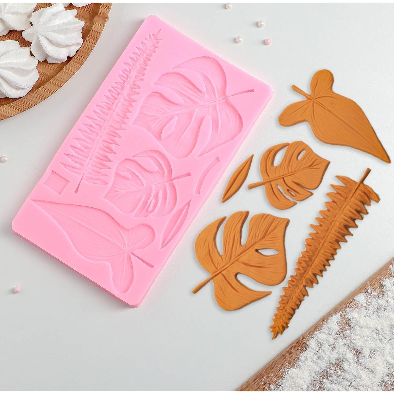 Молд «Тропические листья», 20,7×12 см, цвет МИКС