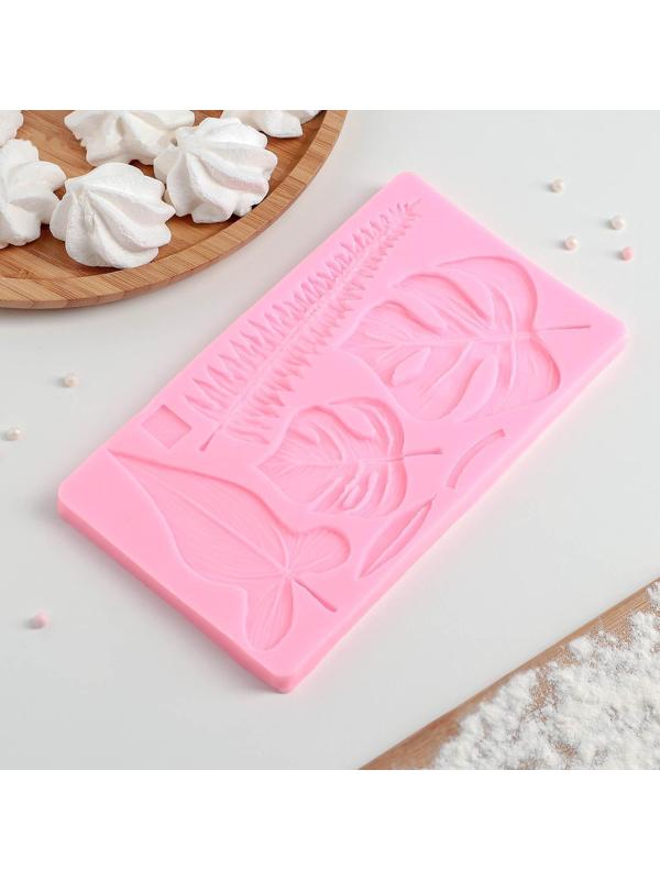 Молд «Тропические листья», 20,7×12 см, цвет МИКС