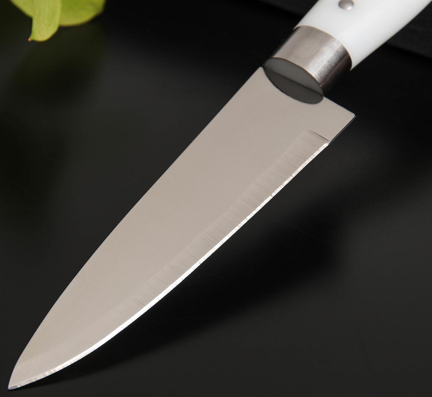 Нож кухонный Доляна «Инканто», лезвие 12 см, цвет белый