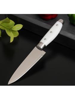 Нож кухонный Доляна «Инканто», лезвие 12 см, цвет белый