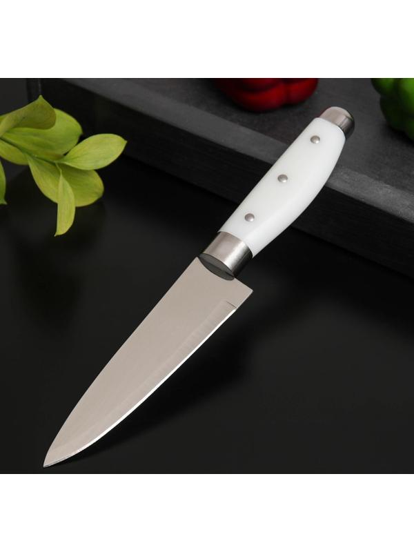 Нож кухонный Доляна «Инканто», лезвие 12 см, цвет белый