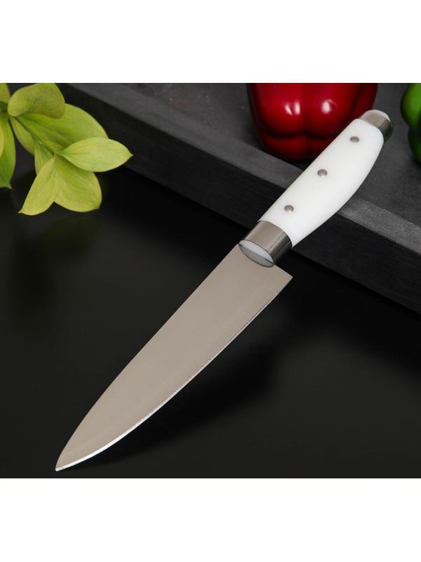 Нож кухонный Доляна «Инканто», лезвие 15 см, цвет белый