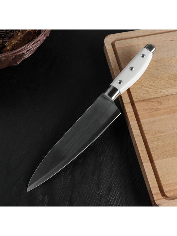 Нож кухонный Доляна «Инканто», лезвие 18 см, цвет белый