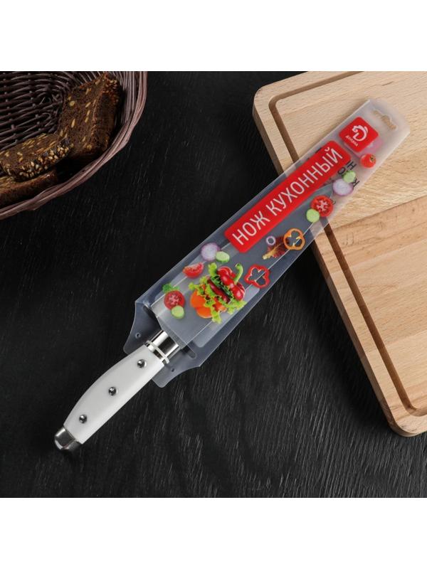 Нож кухонный Доляна «Инканто», лезвие 18 см, цвет белый