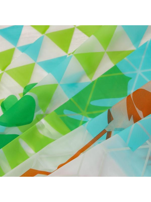 Штора для ванной Доляна «Фламинго», 180×180 см, EVA