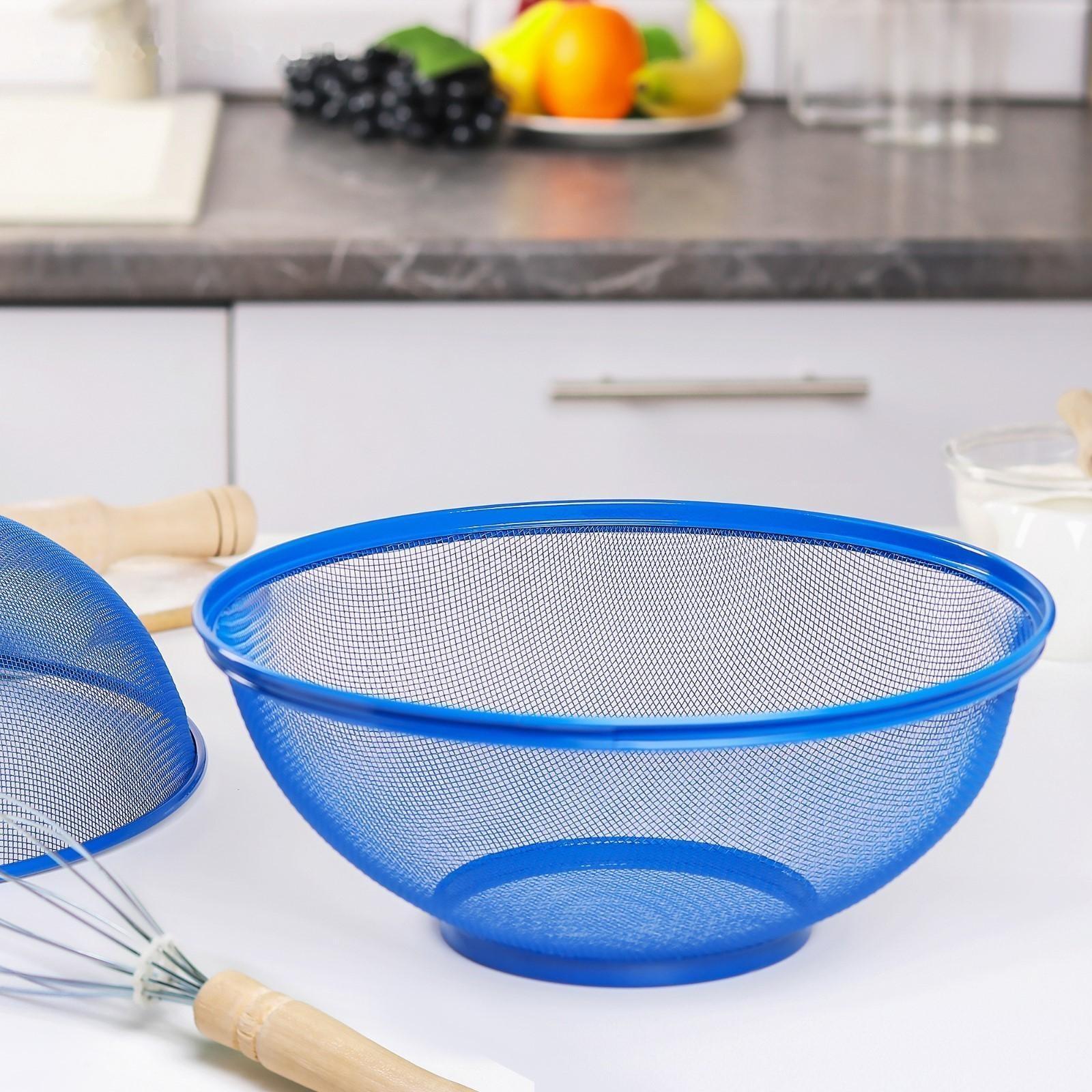 Сито с крышкой для хранения продуктов Доляна «Вкус», d=28 см, цвет МИКС