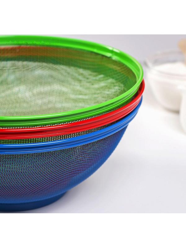 Сито с крышкой для хранения продуктов Доляна «Вкус», d=28 см, цвет МИКС