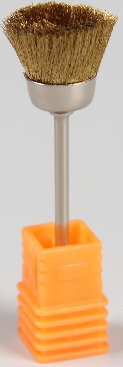Щётка - браш для чистки фрез, цвет медный