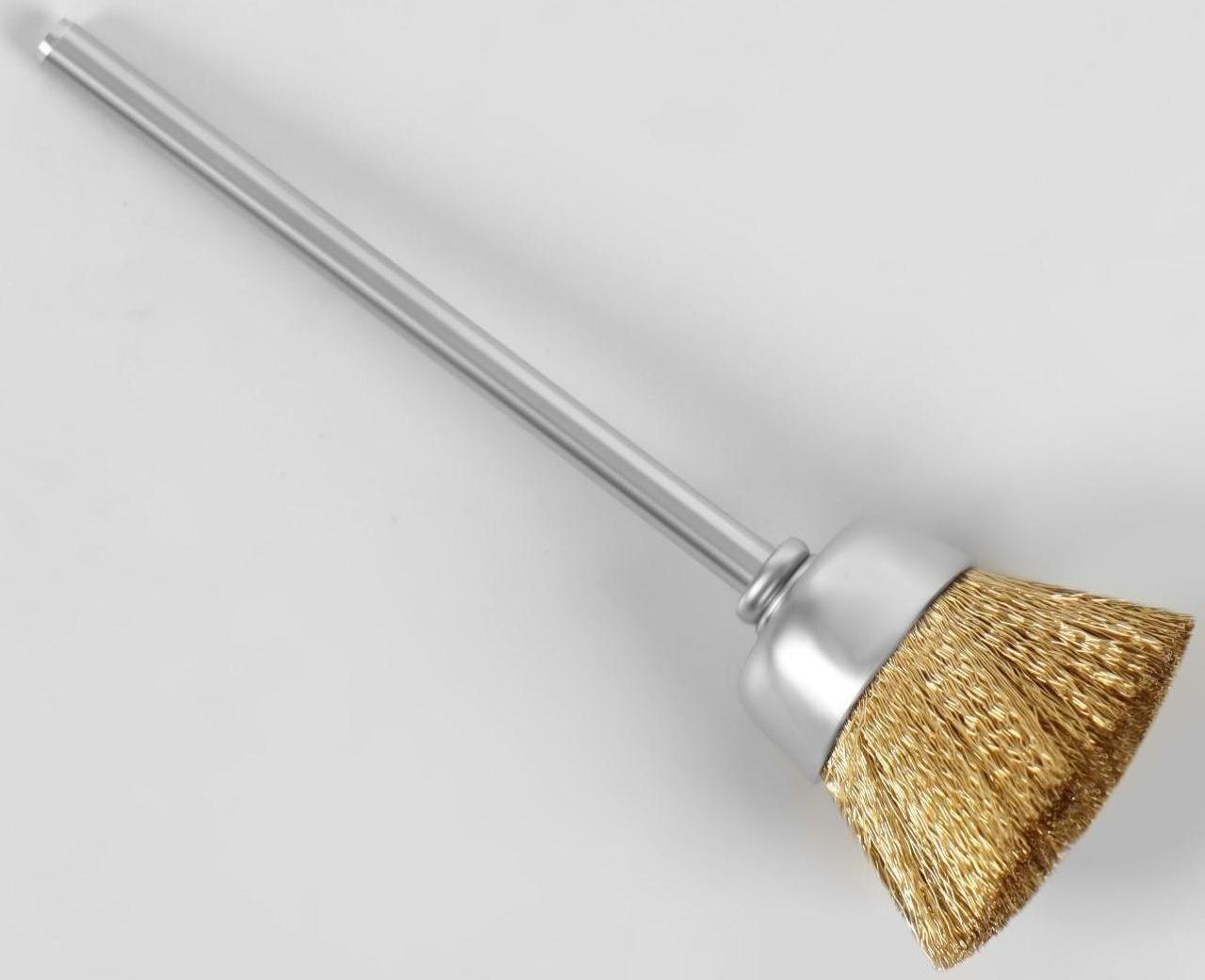 Щётка - браш для чистки фрез, цвет медный