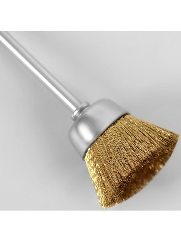 Щётка - браш для чистки фрез, цвет медный