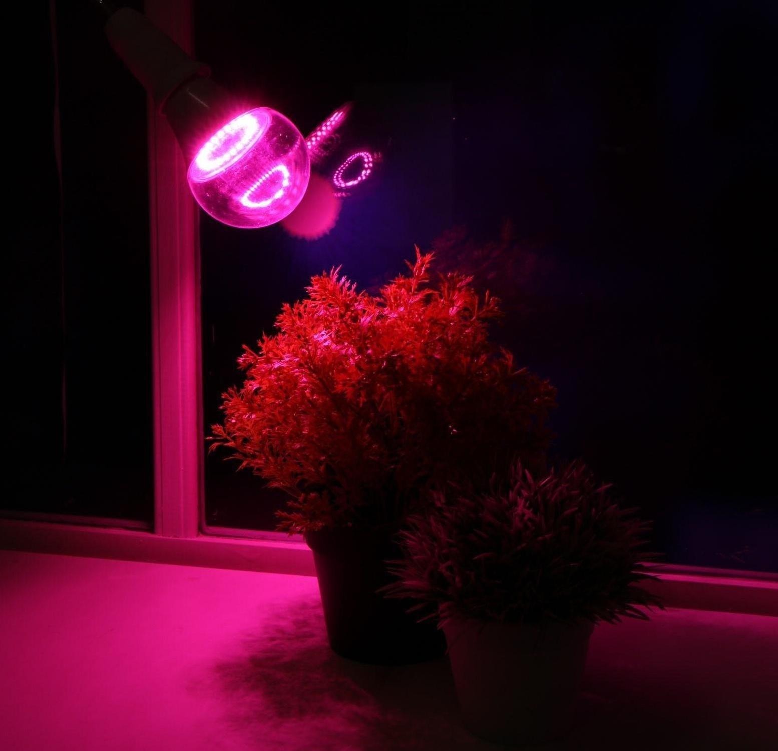 Фитолампа светодиодная Luazon, А60, E27, 12 Вт, IP44, 220 В, 270°, мультиспектральная