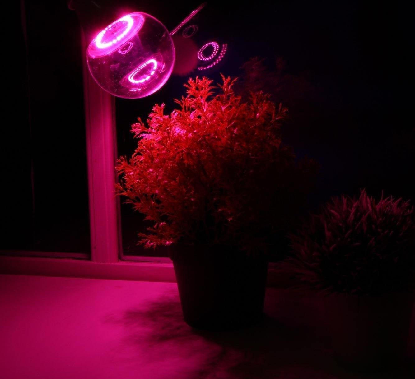 Фитолампа светодиодная Luazon, А60, E27, 15 Вт, IP44, 220 В, 270°, мультиспектральная