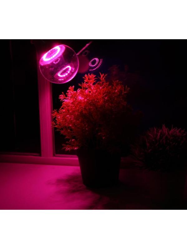 Фитолампа светодиодная Luazon, А60, E27, 15 Вт, IP44, 220 В, 270°, мультиспектральная