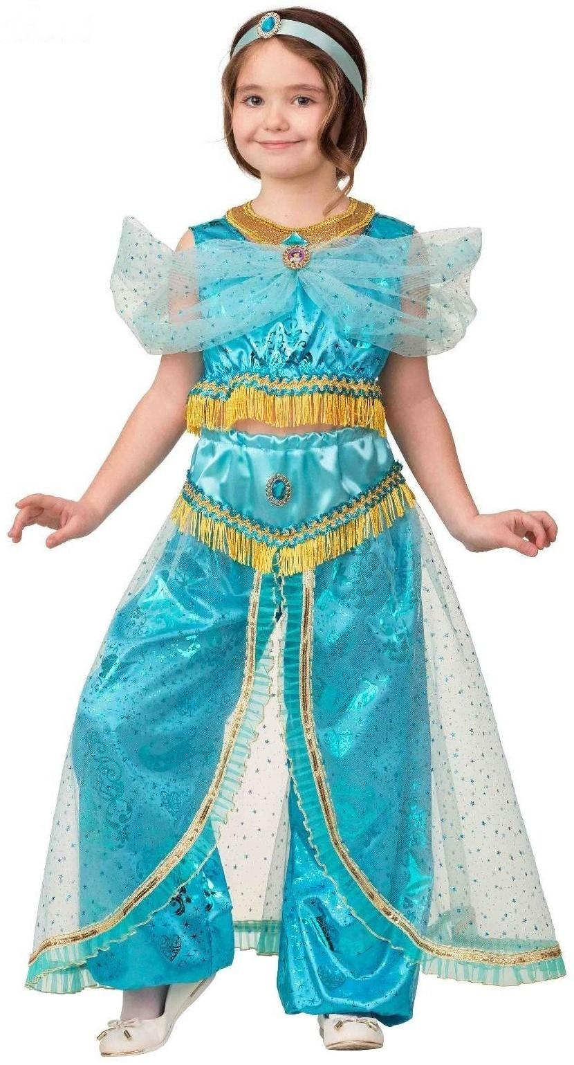 Карнавальный костюм «Принцесса Жасмин», текстиль-принт, блуза, шаровары, р. 32, рост 128 см