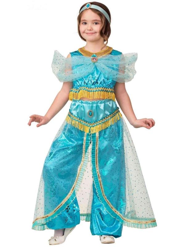 Карнавальный костюм «Принцесса Жасмин», текстиль-принт, блуза, шаровары, р. 32, рост 128 см