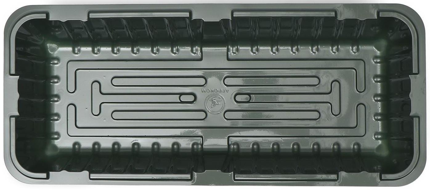 Мини-парник для рассады, 39.5 × 17 × 13 см, без вставок, тёмно-зелёный, Greengo