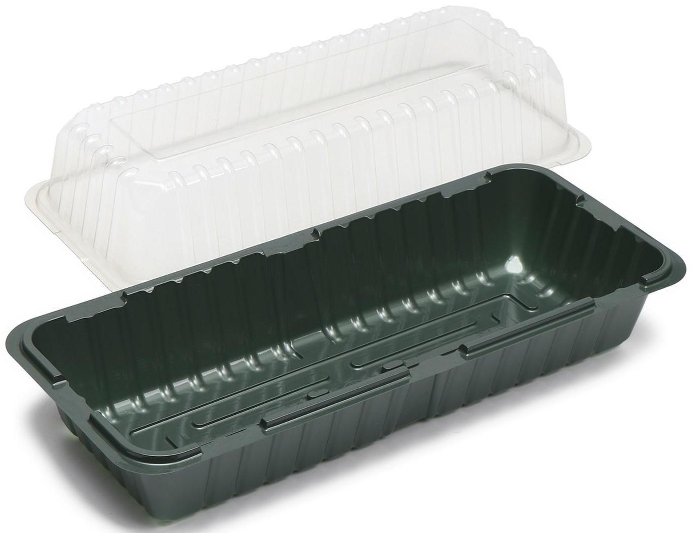 Мини-парник для рассады, 39.5 × 17 × 13 см, без вставок, тёмно-зелёный, Greengo