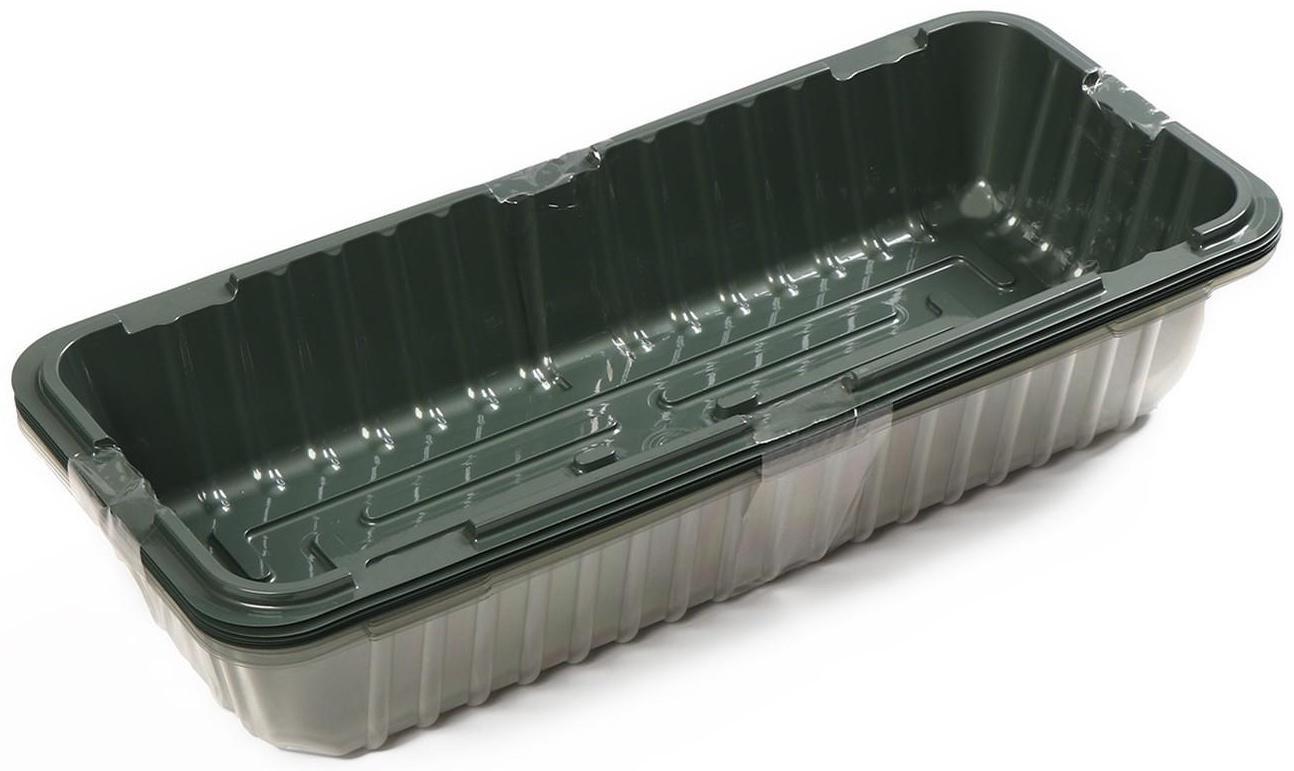 Мини-парник для рассады, 39.5 × 17 × 13 см, без вставок, тёмно-зелёный, Greengo