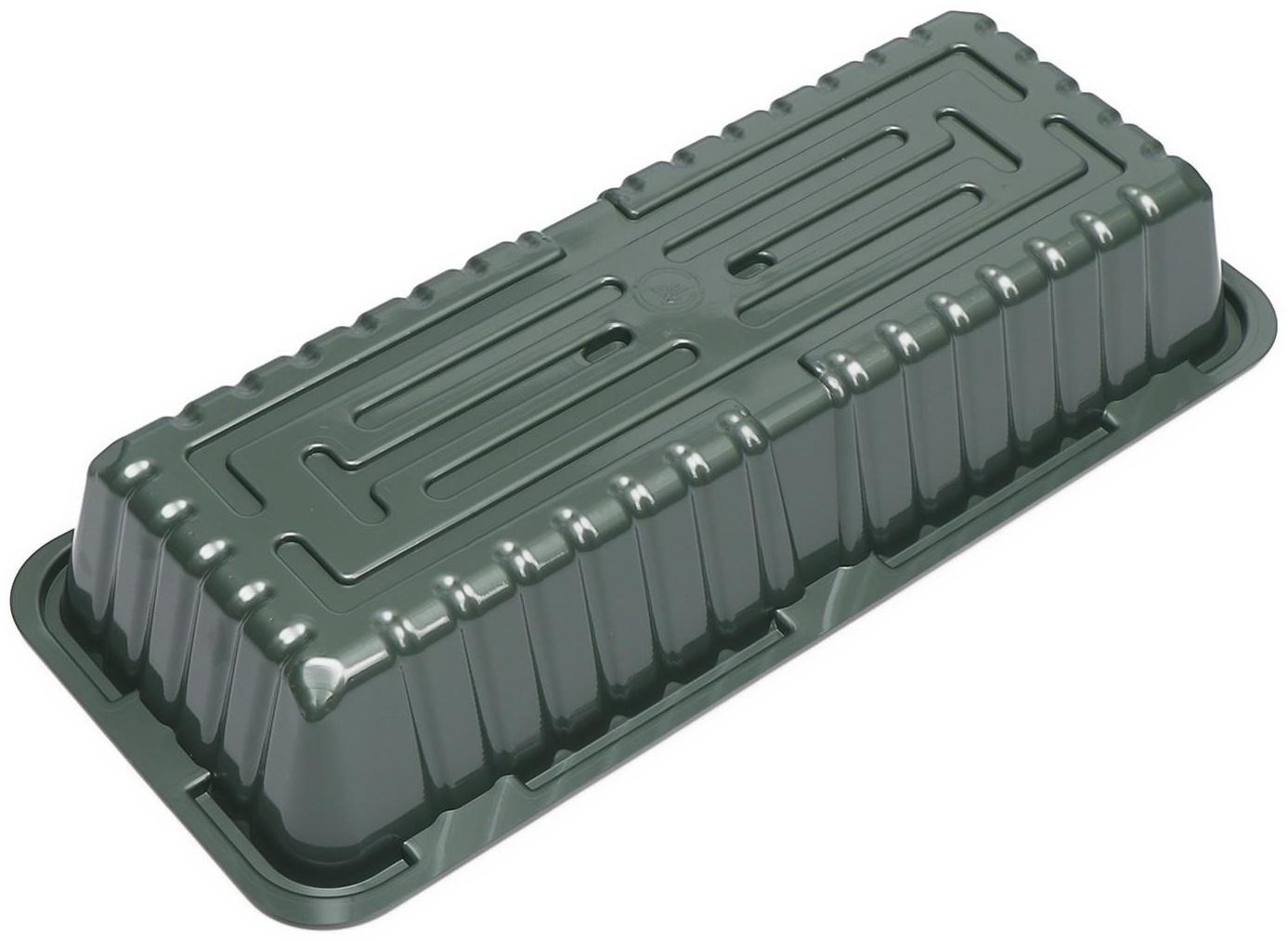 Мини-парник для рассады, 39.5 × 17 × 13 см, без вставок, тёмно-зелёный, Greengo