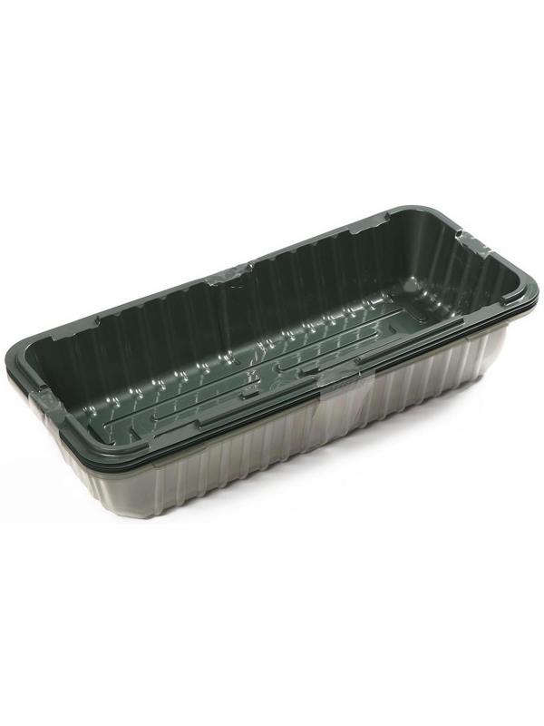 Мини-парник для рассады, 39.5 × 17 × 13 см, без вставок, тёмно-зелёный, Greengo