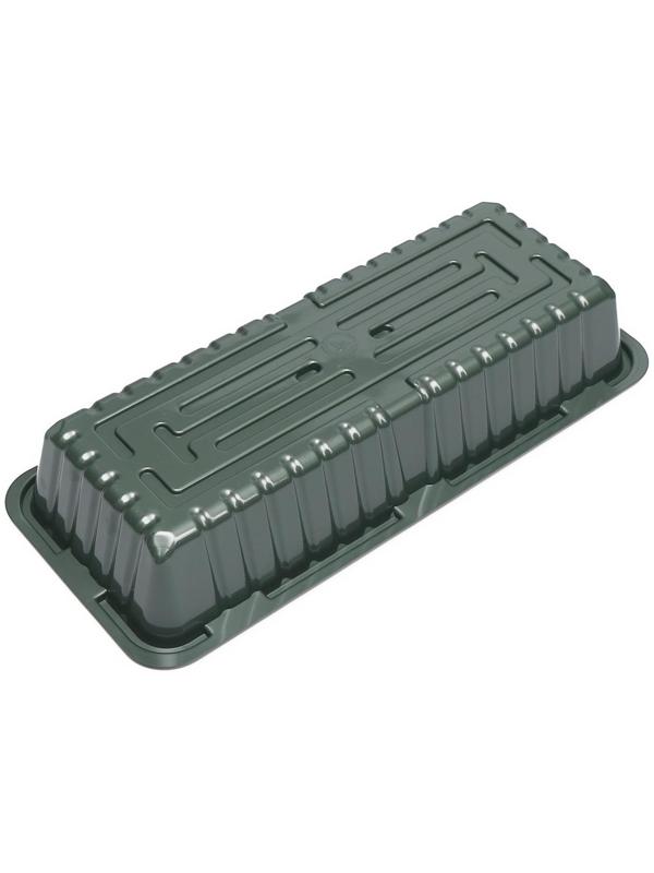 Мини-парник для рассады, 39.5 × 17 × 13 см, без вставок, тёмно-зелёный, Greengo