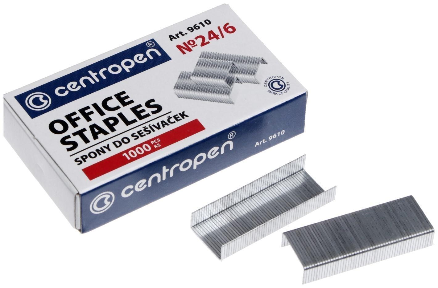 Скобы для степлера №24/6 Centropen, 1000 шт.