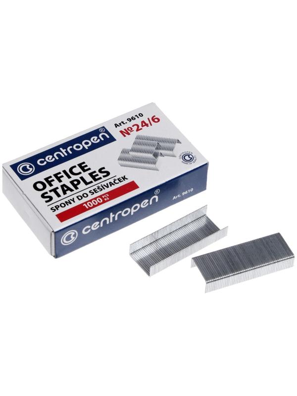 Скобы для степлера №24/6 Centropen, 1000 шт.