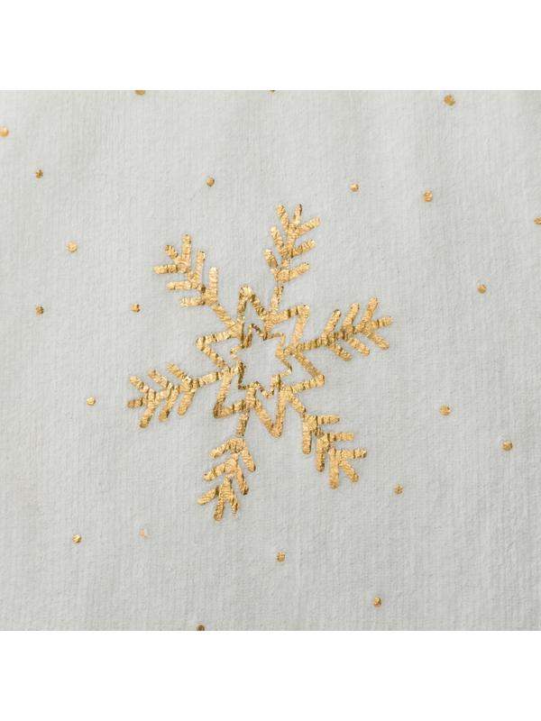 Плед Этель «Золотые снежинки», белый, 180х200 см, корал-флис