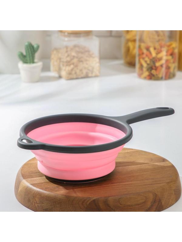 Дуршлаг Доляна «Волна», d=20 см, цвет сиреневый