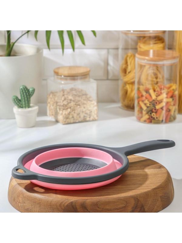 Дуршлаг Доляна «Волна», d=20 см, цвет сиреневый