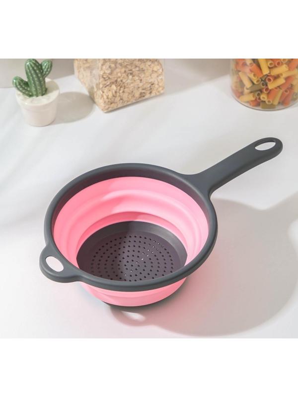 Дуршлаг Доляна «Волна», d=20 см, цвет сиреневый