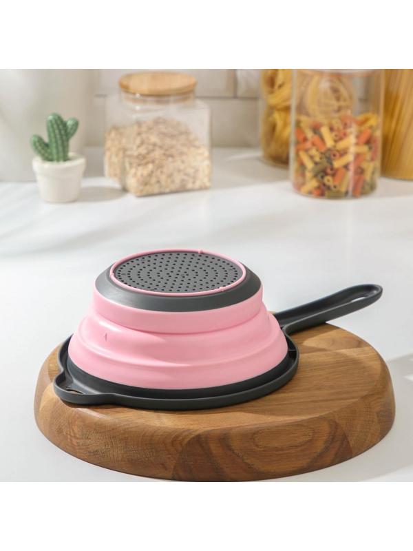 Дуршлаг Доляна «Волна», d=20 см, цвет сиреневый