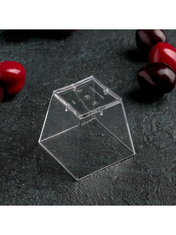 Форма одноразовая «Квадрат», 60 мл, цвет прозрачный