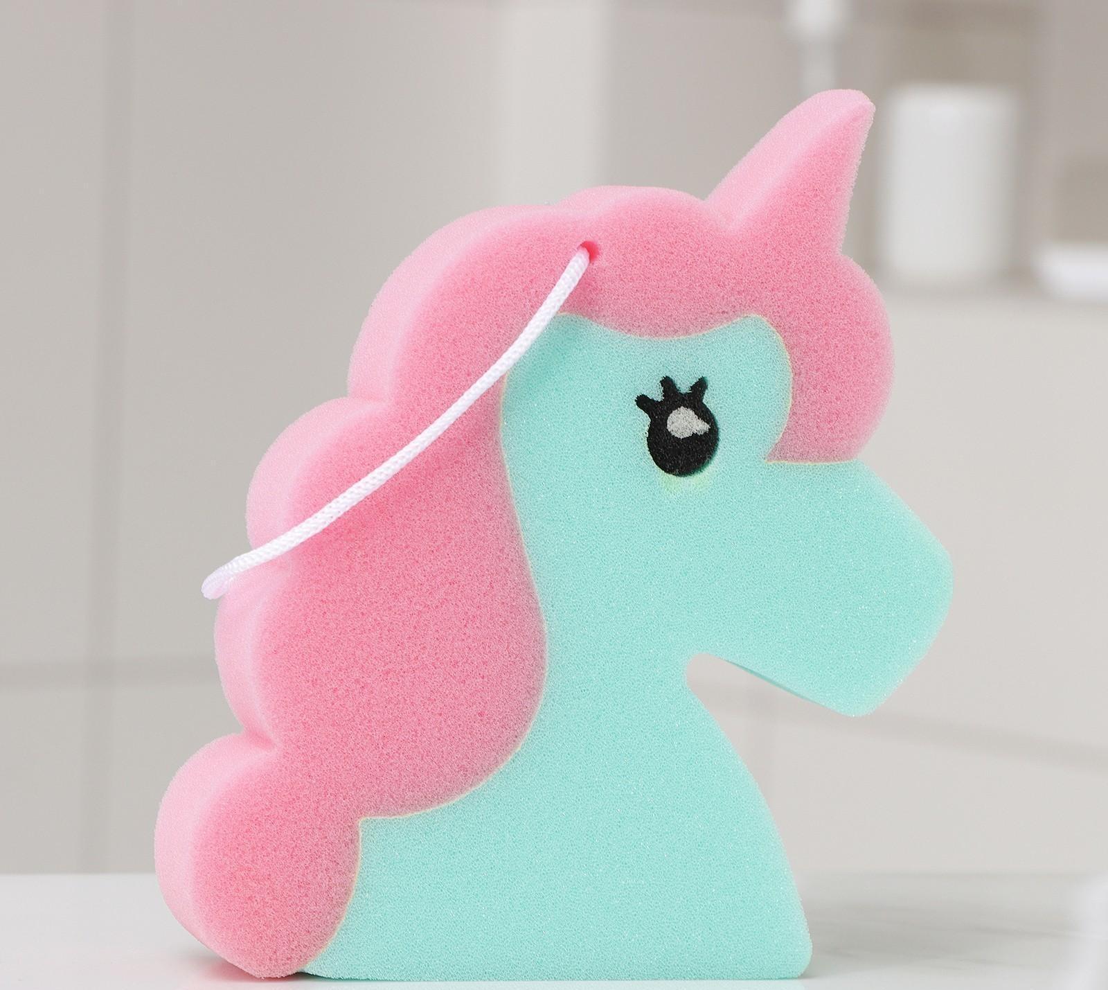 Губка для тела Доляна «Единорожка», цвет МИКС