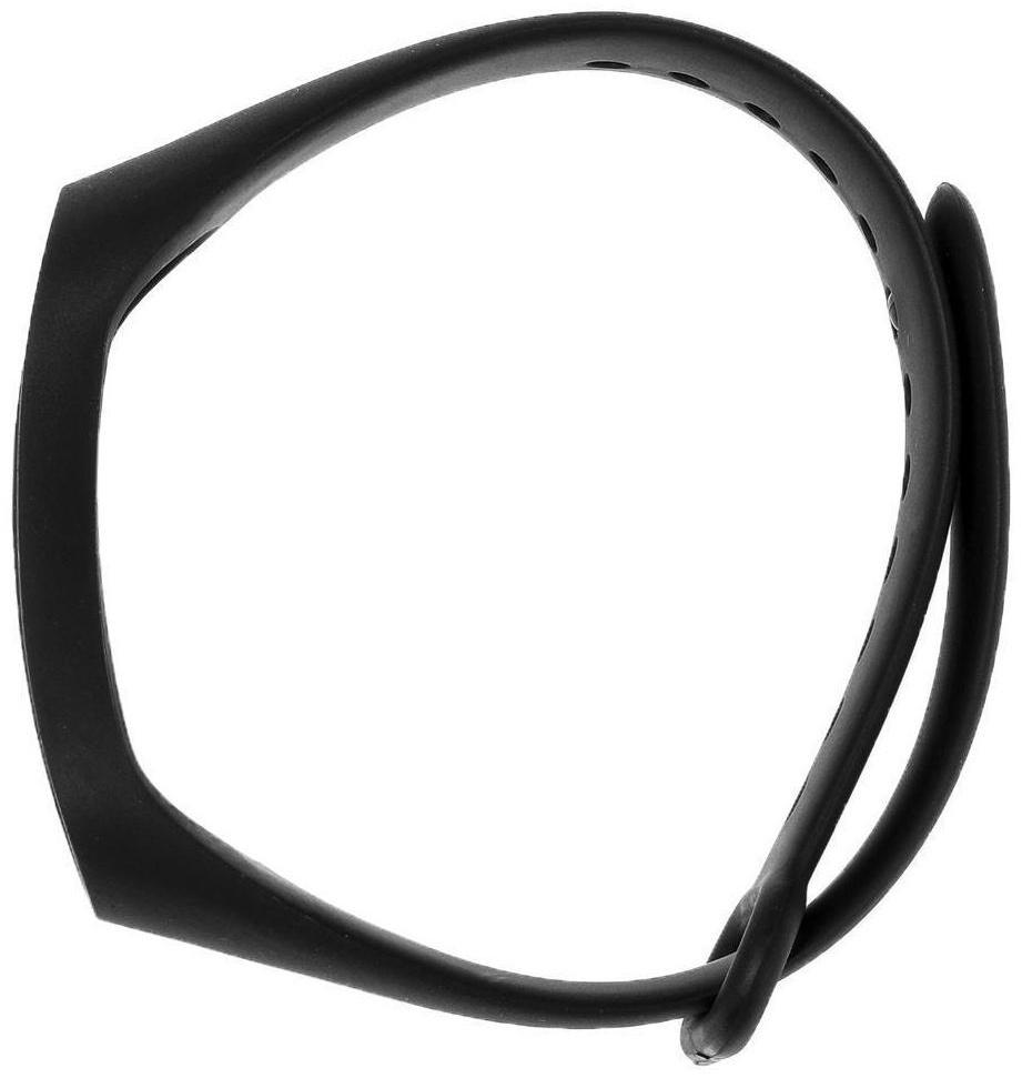 Ремешок для фитнес-браслета Mi Band 3/4 LuazON, черный