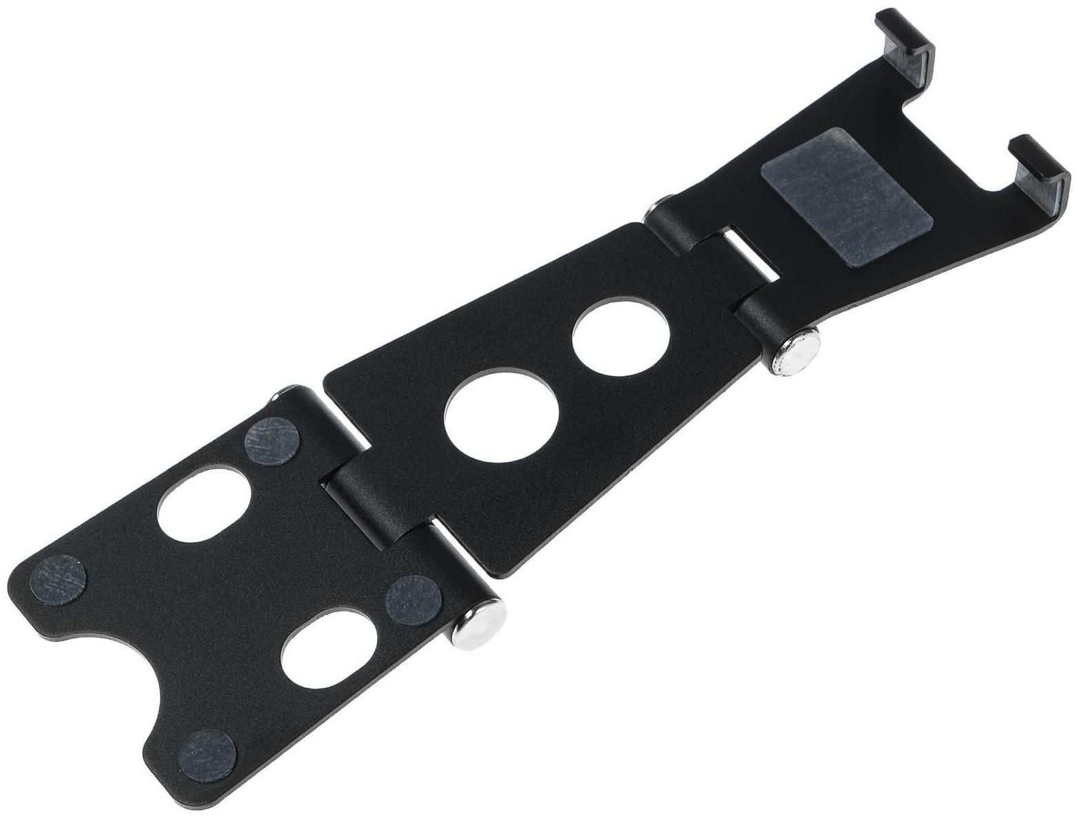 Подставка для телефона, регулятор наклона, разъем для провода, металл, черная