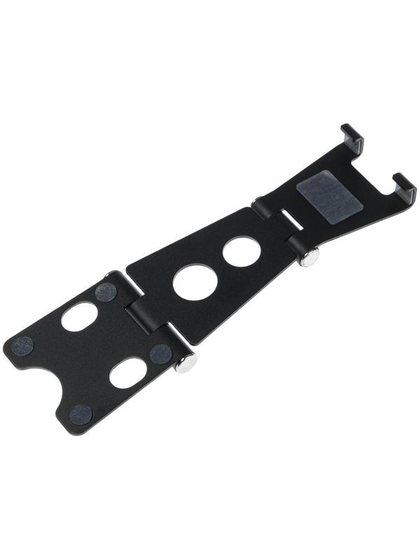 Подставка для телефона, регулятор наклона, разъем для провода, металл, черная